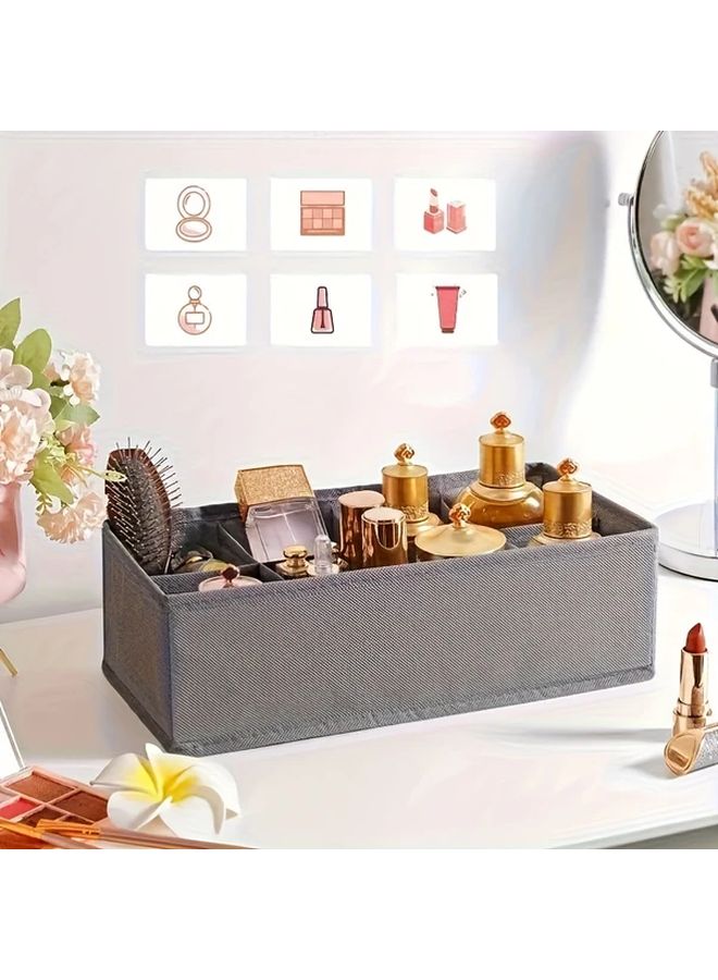 4pcs Black Foldable Underwear Storage Box Drawer Organizer Wardrobe System - Image 4