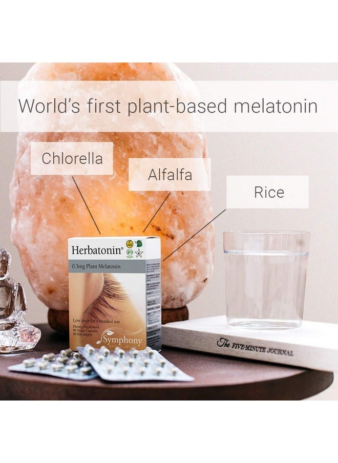 Herbatonin - 0.3Mg The First Phyto Melatonin (Natural Plant Melatonin) 90 Vegan Capsules (90 Day Supply) Low Dose Natural Sleep Aid And Circadian Rhythm Support… - Image 1