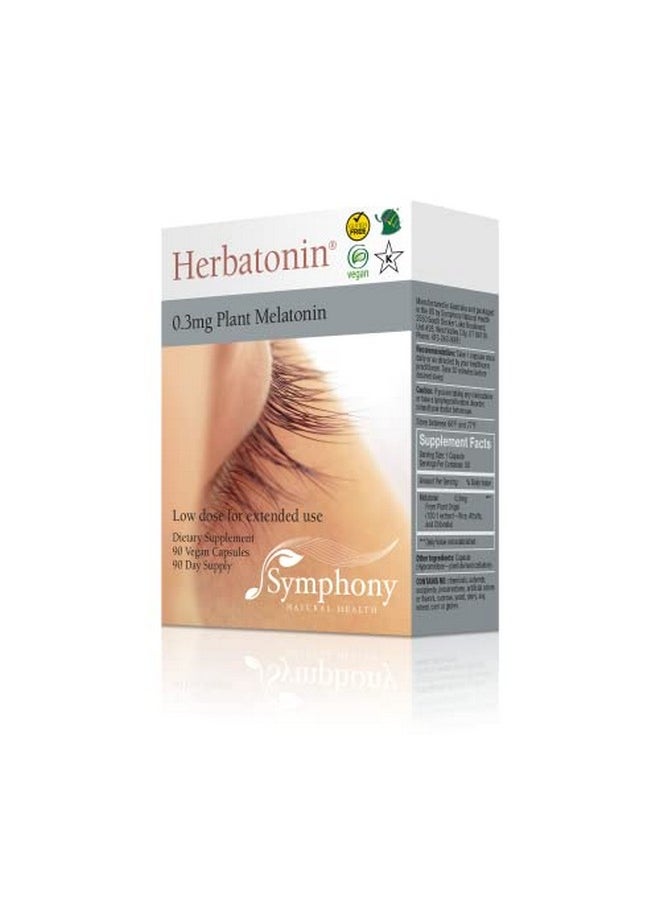 Herbatonin - 0.3Mg The First Phyto Melatonin (Natural Plant Melatonin) 90 Vegan Capsules (90 Day Supply) Low Dose Natural Sleep Aid And Circadian Rhythm Support… - Image 1