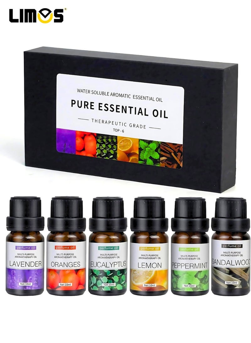 LIMOS Essential Oils Set of 5 – 100% Pure Aromatherapy Oils for Diffuser (Lavender, Peppermint, Tea Tree, Lemongrass, Eucalyptus) – 30ml Each | Natural Relaxation & Home Fragrance Therapy  - Image 1