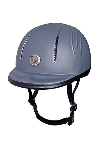 TuffRider Starter Basic Horse Riding Helmet Comfortable Protective Equestrian Head Gear SEI Certified Gray M - Image 1