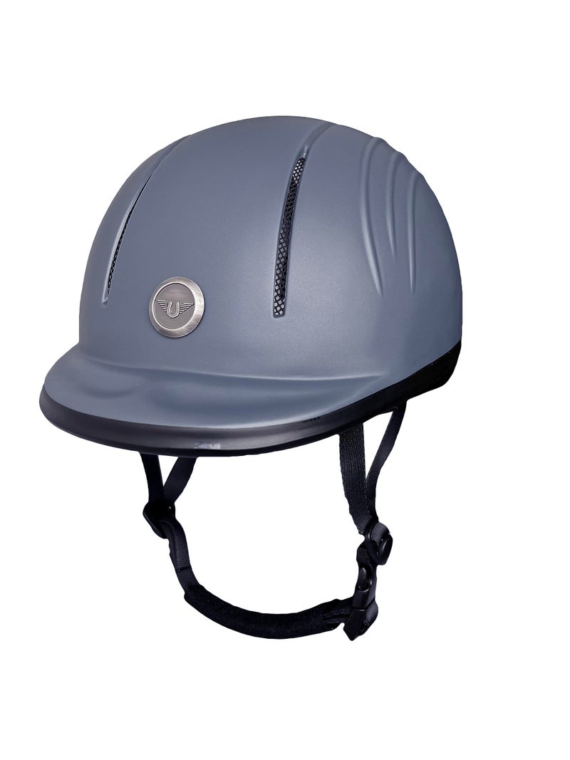 TuffRider Starter Basic Horse Riding Helmet Comfortable Protective Equestrian Head Gear SEI Certified Gray M - Image 2