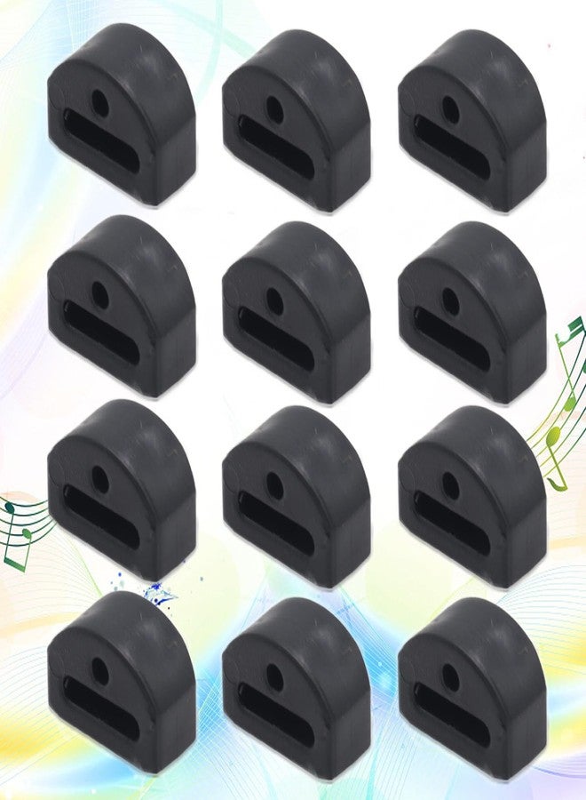 Cheerock Pack of 12 Plastic Guitar String Ties Bridge Beads, 3 Hole Guitar String BridgeBeads, Guitar String Fasteners for Acoustic Classical Guitar Nylon String Guitar Ukulele(Black) - Image 3