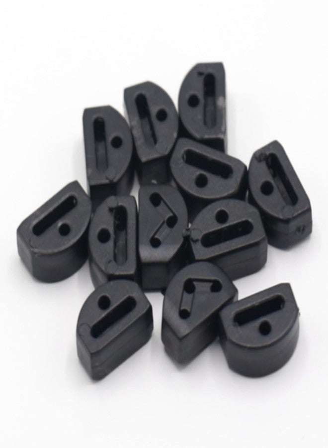 Cheerock Pack of 12 Plastic Guitar String Ties Bridge Beads, 3 Hole Guitar String BridgeBeads, Guitar String Fasteners for Acoustic Classical Guitar Nylon String Guitar Ukulele(Black) - Image 1