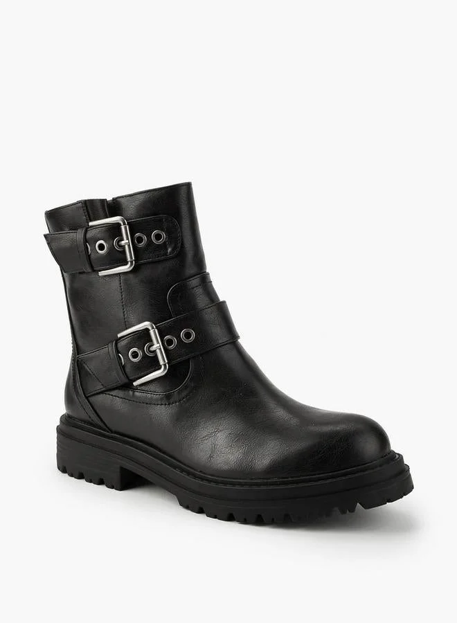 Flora Bella By Shoexpress Women's Buckle Accent Ankle Boots