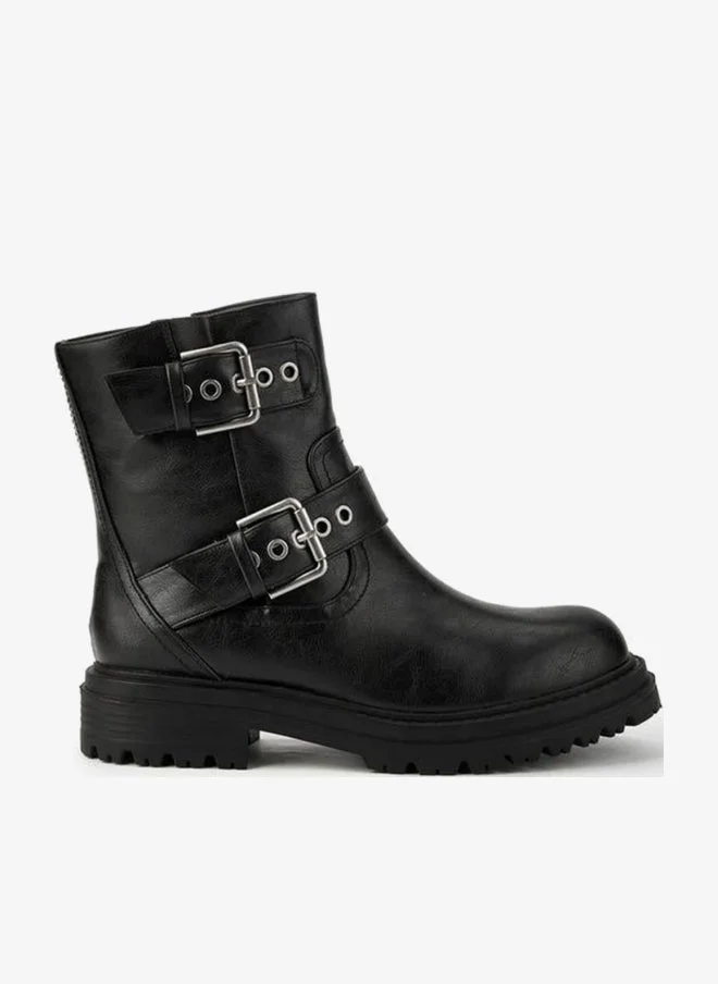 Flora Bella By Shoexpress Women's Buckle Accent Ankle Boots