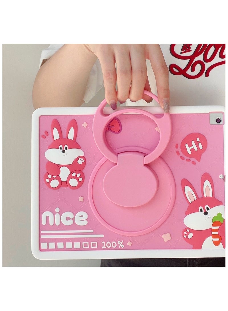 عام حافظة أطفال للجيل العاشر من الآيباد 10.9 بوصة 2022، حزام/حامل يد قابل للدوران 360 درجة، حافظة سيليكون كرتونية لطيفة من الجيل العاشر للآيباد 10 بوصة - Image 3