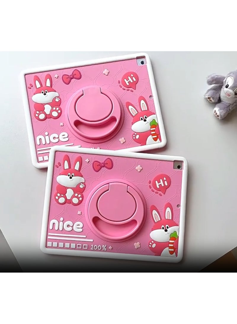 عام حافظة أطفال للجيل العاشر من الآيباد 10.9 بوصة 2022، حزام/حامل يد قابل للدوران 360 درجة، حافظة سيليكون كرتونية لطيفة من الجيل العاشر للآيباد 10 بوصة - Image 4