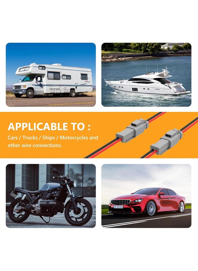 LAMAY 2Pin DT Connector 16 AWG Male and Female Automotive Wire Connectors 2 Pin Connector Kit Waterproof Electrical Connector for Car Truck Boat (6PCS) - Image 5