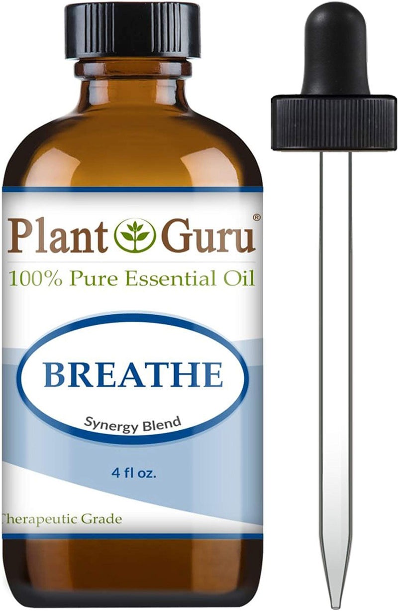 Plant Guru Breathe Essential Oil Blend 4oz Respiratory 100% Pure Therapeutic Grade. - Image 1