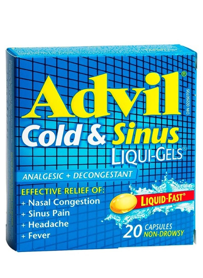 Advil - Cold and Sinus Liqui-Gels, 20 Capsules - Image 1
