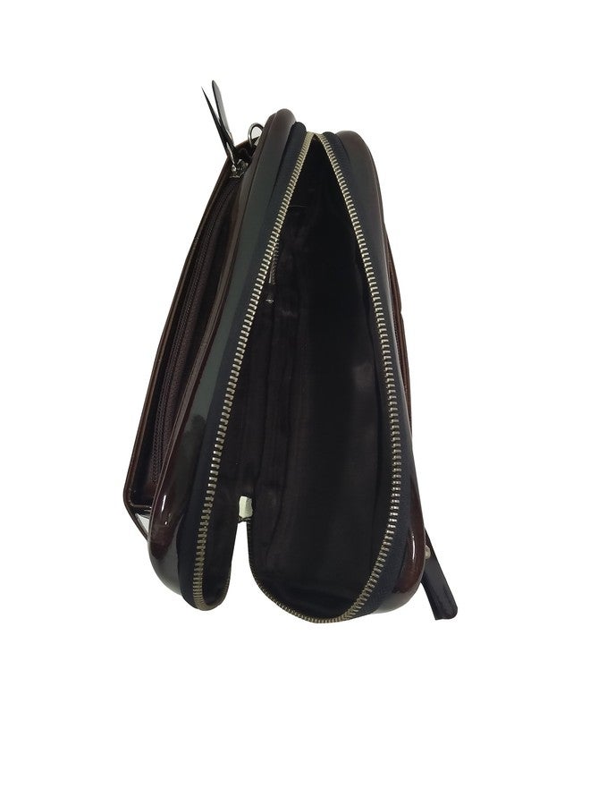 Essart PU Leather Travel Document Holder-Brown - Image 4