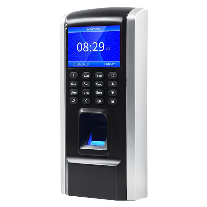 Fingerprint Access Control Time Attendance Machine Biometric Time Clock Employee Fingerprint/Password/ID Card with Software Support U Disk Export Report for Door Locks Portuguese version - Image 1
