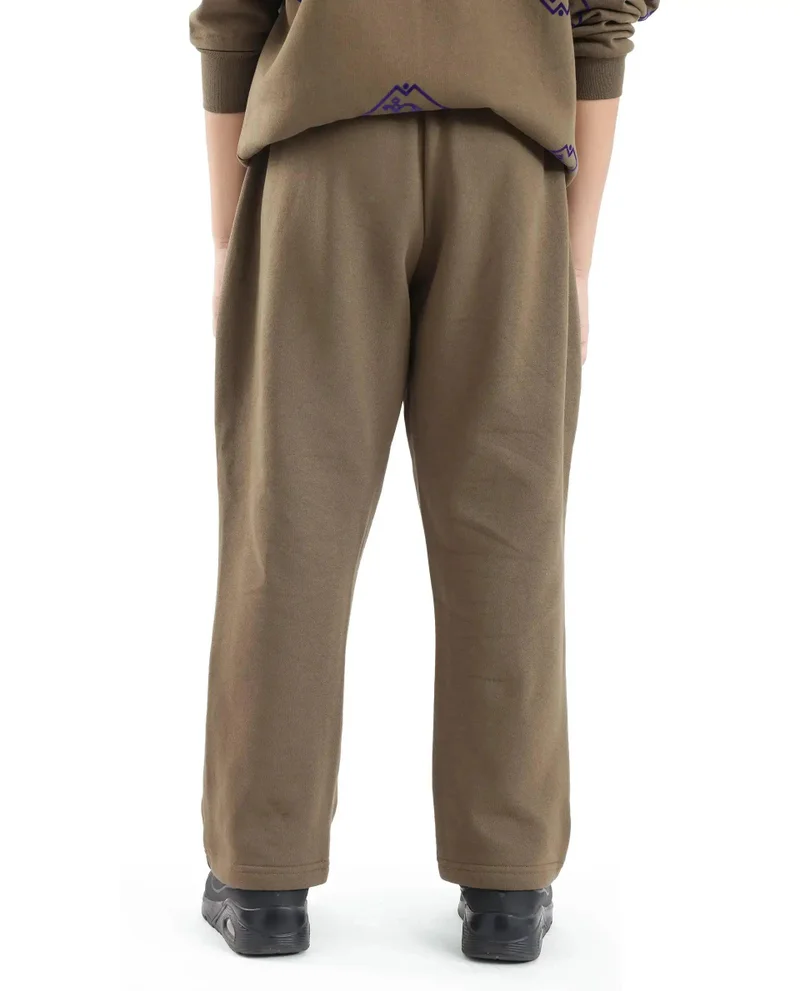 Rare Ones Rare Ones Kids Rinz Olive Cotton Poly Flock Print Trackpant