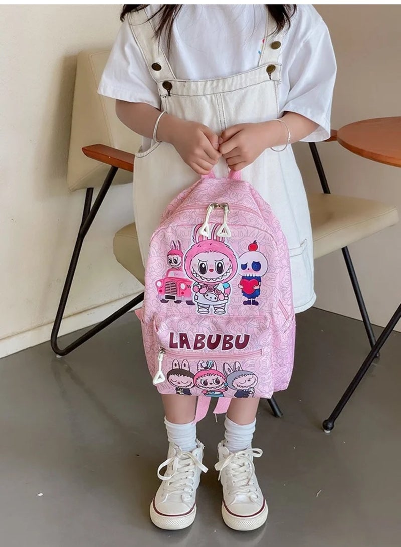 لابوبو Labubu Children's Backpack New Cute Lightweight Backpack Large Capacity High Value Labubu Kindergarten Schoolbag 32*25*12CM - Image 4