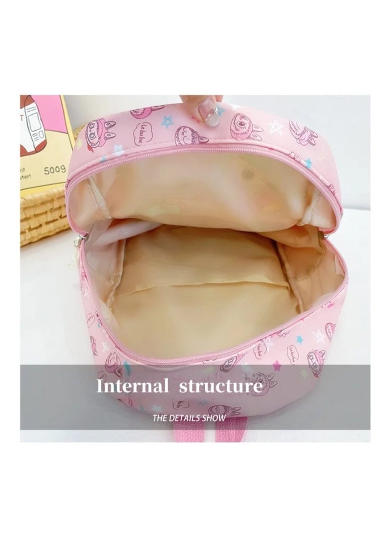 لابوبو Labubu Children's Backpack New Cute Lightweight Backpack Large Capacity High Value Labubu Kindergarten Schoolbag 32*25*12CM - Image 2