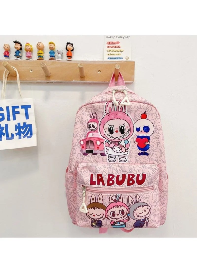 لابوبو Labubu Children's Backpack New Cute Lightweight Backpack Large Capacity High Value Labubu Kindergarten Schoolbag 32*25*12CM - Image 1