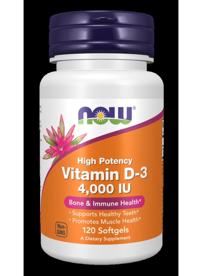 Vitamin D3 4000Iu 120 Softgels