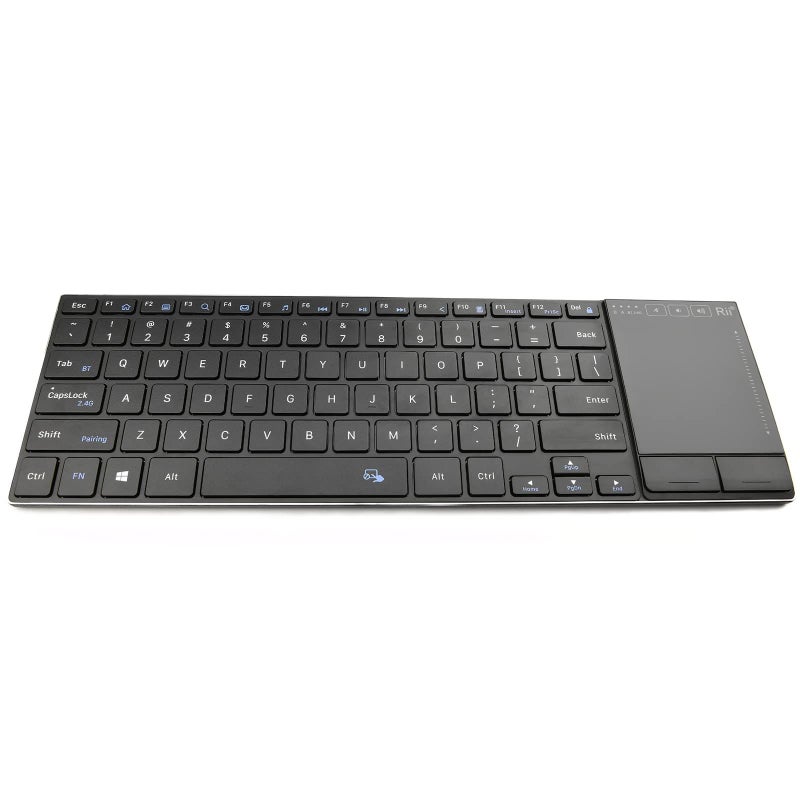 Rii K22s Wireless Bluetooth Keyboard, US Layout, Black - Image 1