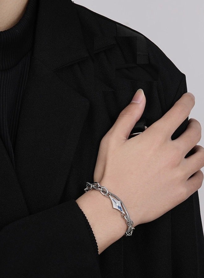 Titanium Steel Bracelet For Men, Double-layer Fashionable Bracelet Accessory - Image 2