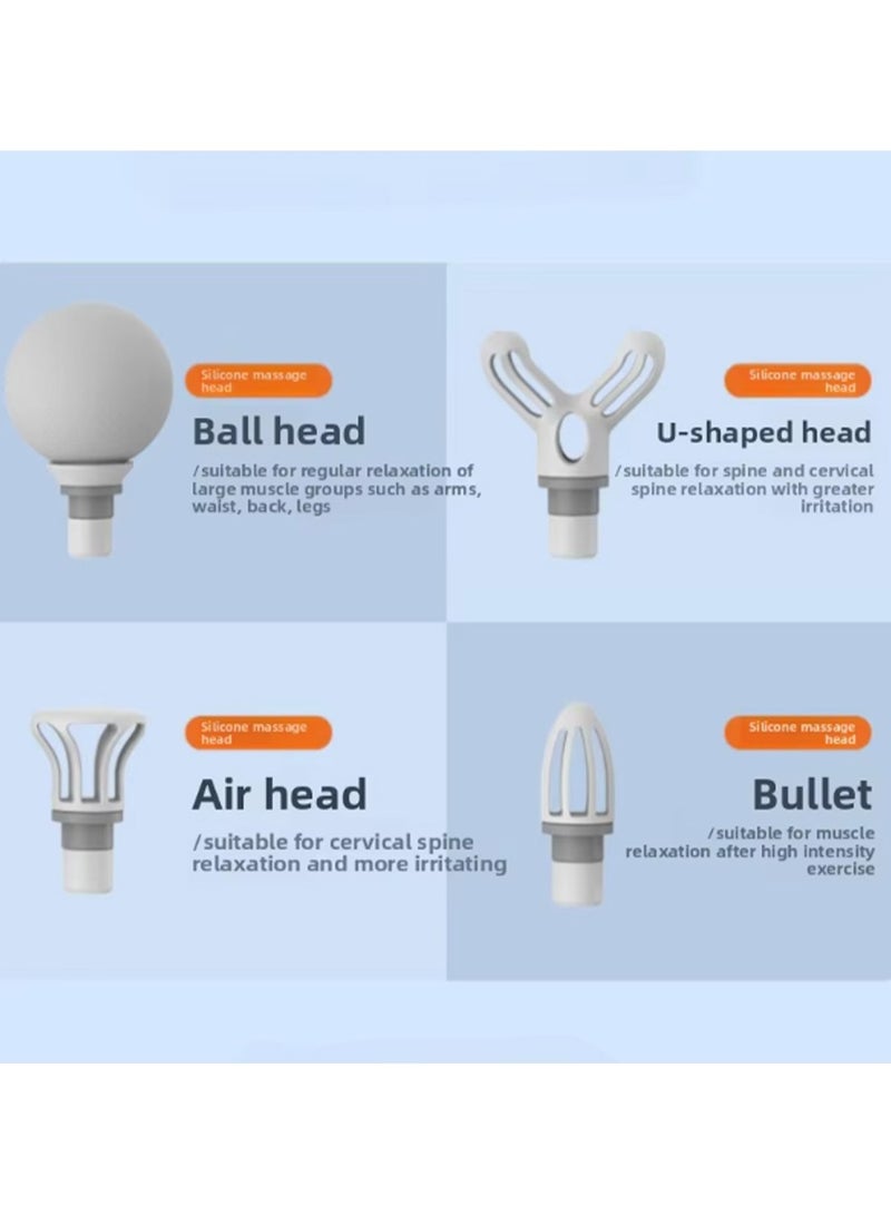 BlueFire Professional Grade Massage with AI Technology - 6 Speed Levels (1800-3500 RPM), 35dB Ultra-Quiet Deep Tissue Muscle Massager, 2400mAh Battery (6H Use), 4 Interchangeable Heads - Gift for Athletes - Image 4