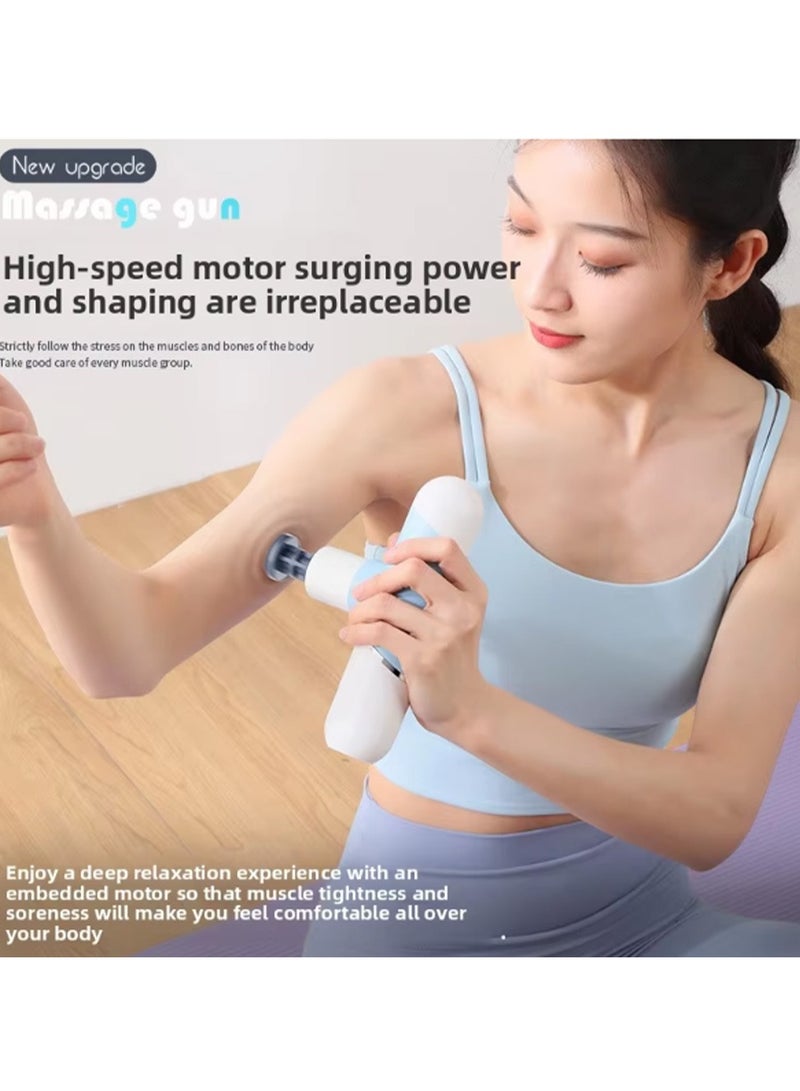 BlueFire Professional Grade Massage with AI Technology - 6 Speed Levels (1800-3500 RPM), 35dB Ultra-Quiet Deep Tissue Muscle Massager, 2400mAh Battery (6H Use), 4 Interchangeable Heads - Gift for Athletes - Image 5