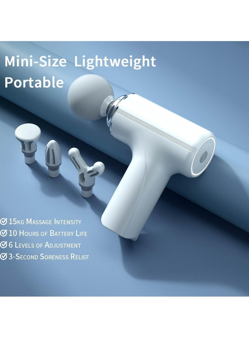 BlueFire Professional Grade Massage with AI Technology - 6 Speed Levels (1800-3500 RPM), 35dB Ultra-Quiet Deep Tissue Muscle Massager, 2400mAh Battery (6H Use), 4 Interchangeable Heads - Gift for Athletes - Image 3