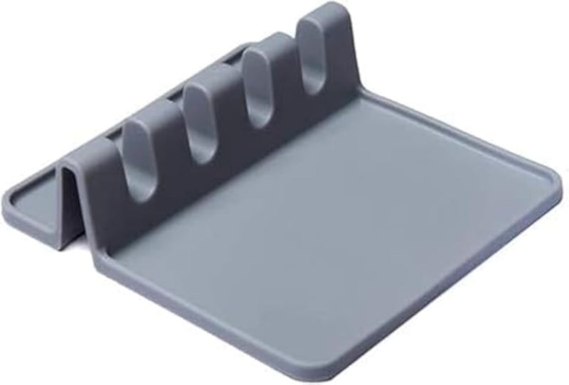 Silicone Spoon Rest for Kitchen, Kitchen Utensil Holder for Spoons, Ladles, Tongs and More Heat Resistant - Assorted Colors-1 Piece