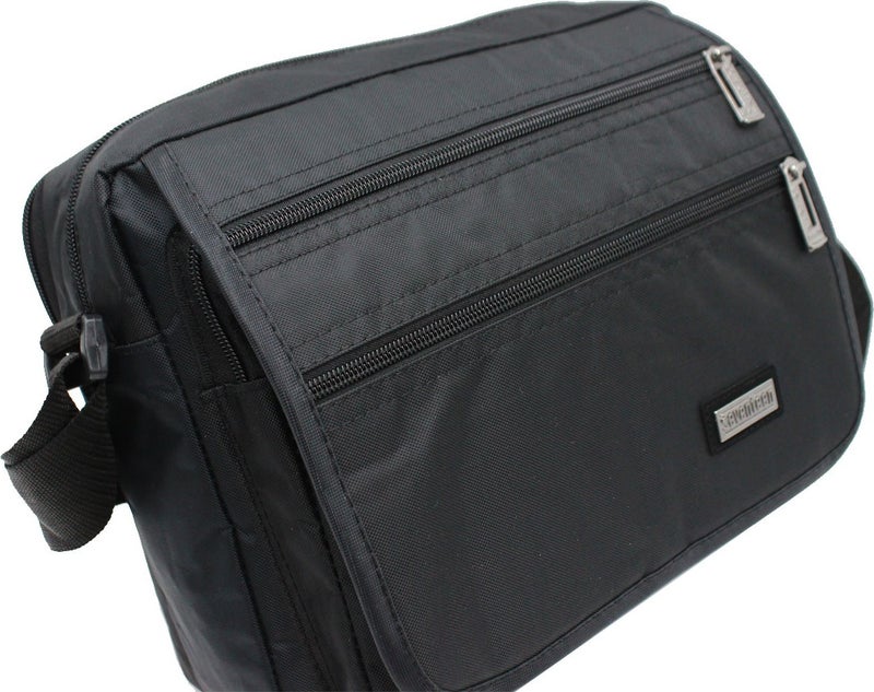 SEVENTEEN 2246 Multi-eyed Men's Hand and Shoulder Strap Bag Black  - Image 3