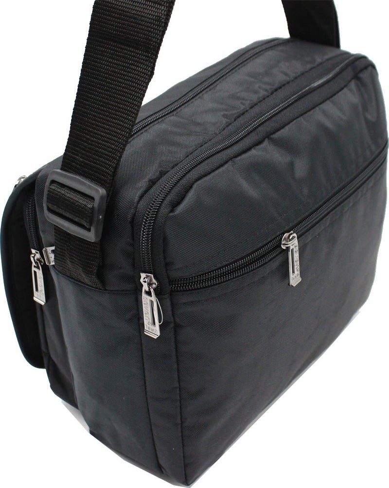 SEVENTEEN 2246 Multi-eyed Men's Hand and Shoulder Strap Bag Black  - Image 2