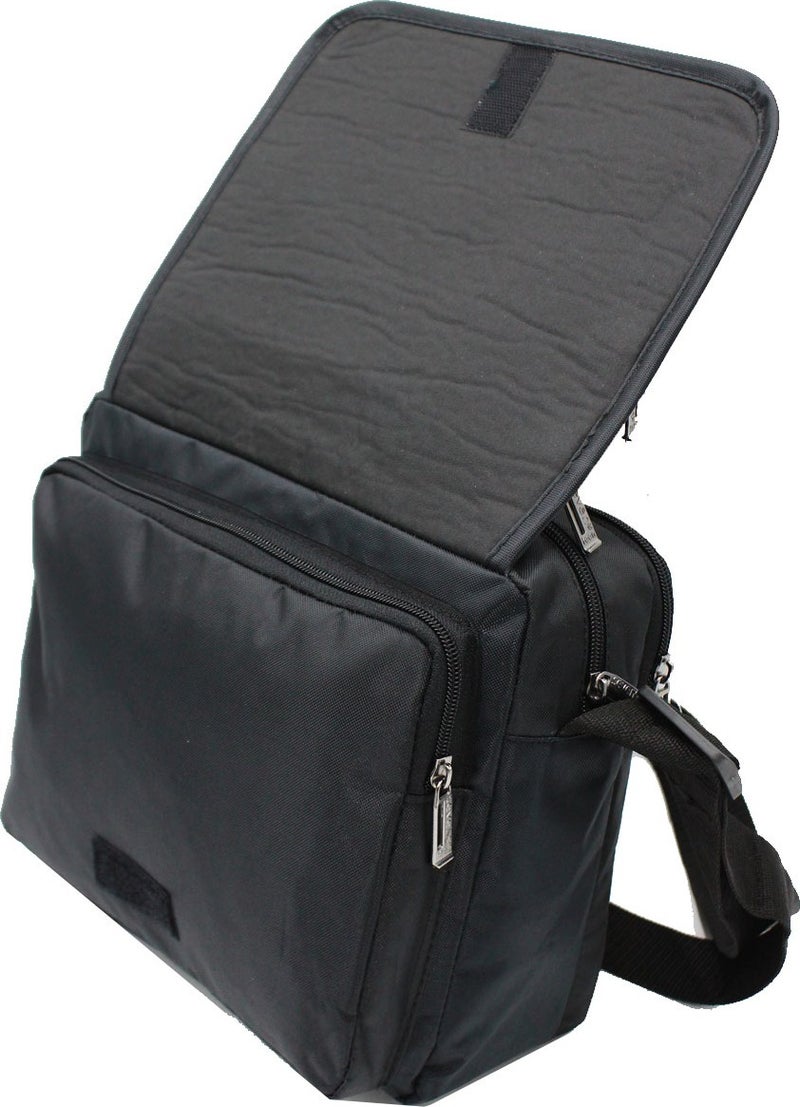 SEVENTEEN 2246 Multi-eyed Men's Hand and Shoulder Strap Bag Black  - Image 4