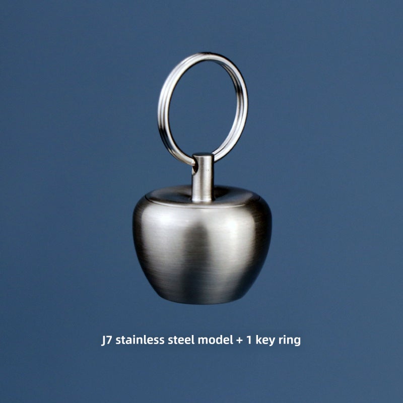 Mini Storage Bottle: Stainless Steel Apple - Tight-Seal Moisture-Resistant Portable Mini Container for On-the-Go Daily Organization & Travel Use - Image 1