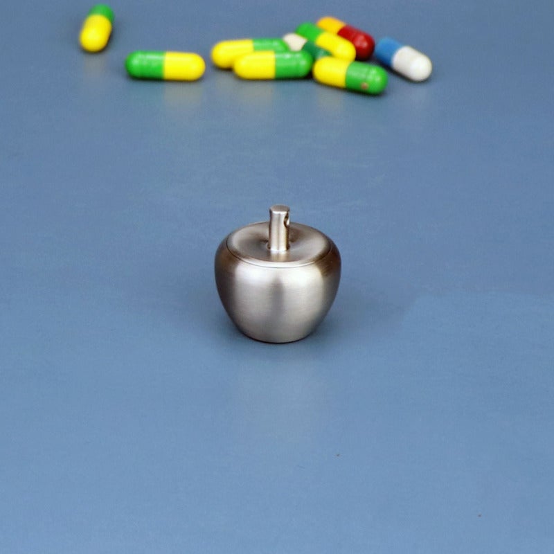 Mini Storage Bottle: Stainless Steel Apple - Tight-Seal Moisture-Resistant Portable Mini Container for On-the-Go Daily Organization & Travel Use - Image 3