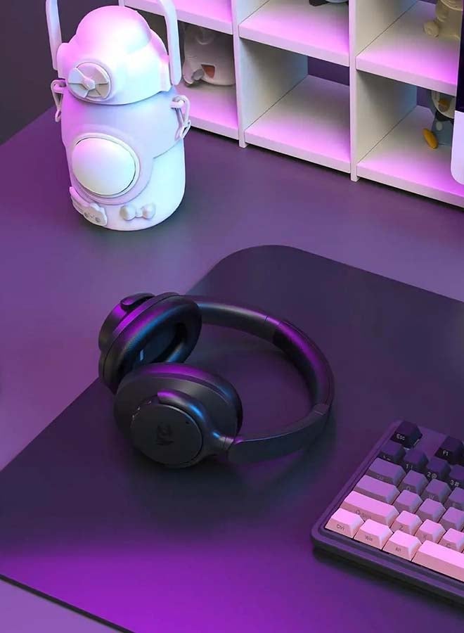 ريدراجون سماعة ألعاب لاسلكية H610 لجهاز PS5 و PS4 و PC و Mac و NS - بلوتوث 5.3 مع تقنية إلغاء الضوضاء النشطة، بطارية 50 ساعة، خفيفة الوزن، سماعات فوق الأذن مع ميكروفون مدمج، باللون الأسود - Image 4