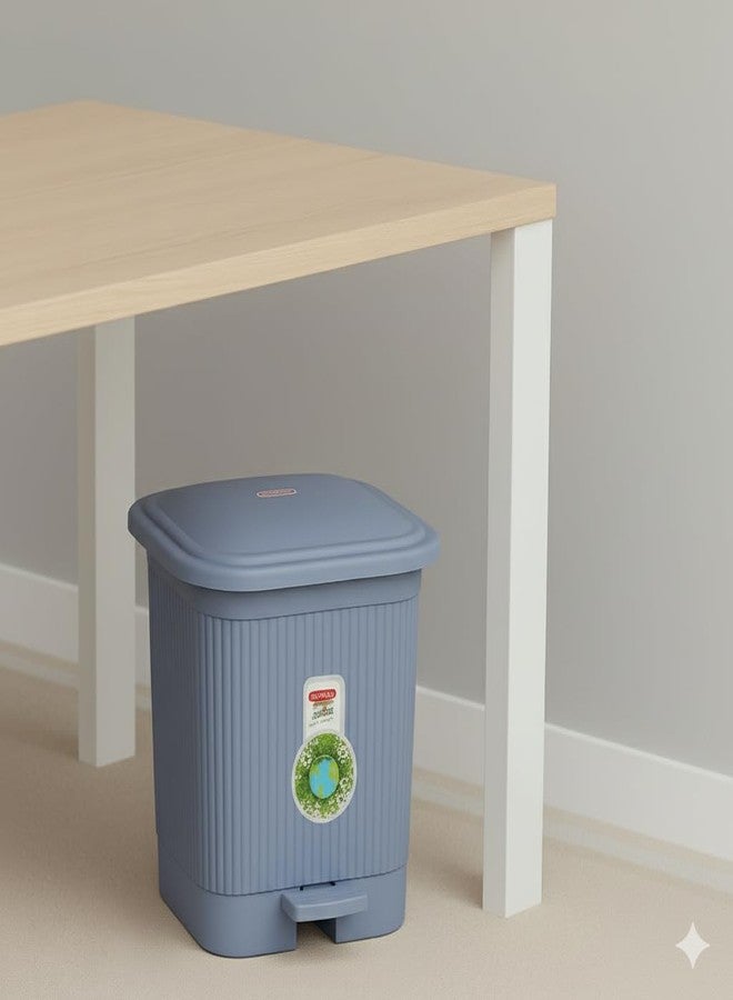 Sonal - Square Pedal Bin 4 Ltr (SMALL Size) – Strong & Sturdy Virgin Plastic Dustbin - Compact Pedal Operated Table/Desktop Bin for Home, Kitchen & Office (Grey, Medium (4 Ltr.)) - Image 4