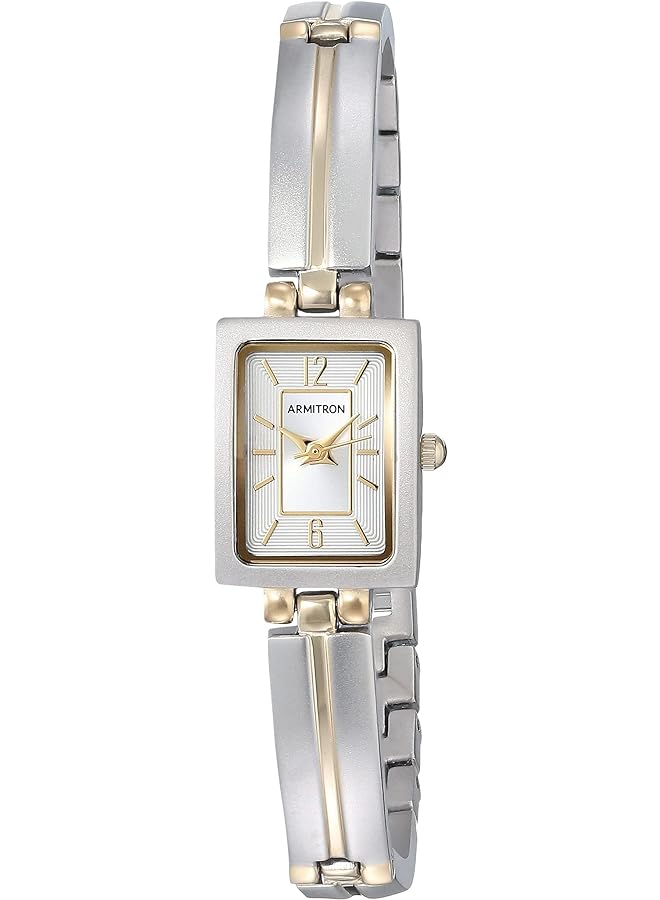 Armitron Women's 75 5331Svtt Rectangular Shaped Two Tone Bangle Watch Two Tone 16Mm - Image 1