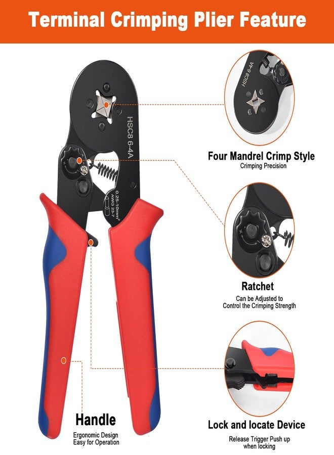 Flintronic Ferrule Crimping Tool, Ferrule Pliers, Self Adjustable Ratchet Bootlace Ferrules Crimper Plier, Hand Crimping Pliers, Wire Crimping Tool for Bootlace-Ferrules - Image 3