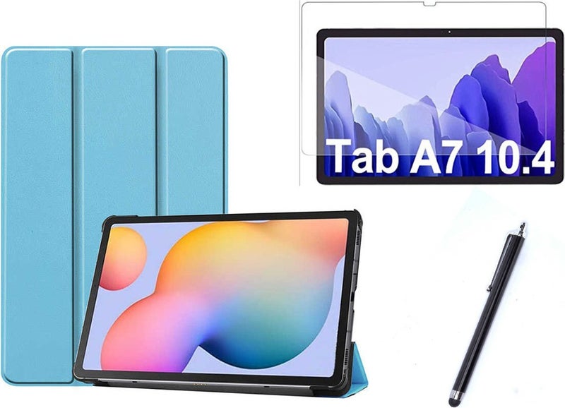 Samsung Galaxy Tab A7 T500 Compatible Smart Cover Tablet Case + Screen Protector + Pen