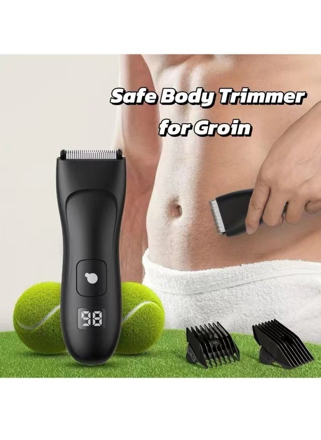 Body Trimmer for Men,Groin and Body Grooming,Electric Ball Trimmer Pubic Trimmer，Showerproof Wet/Dry Body Shaver Groomer for Sensitive Areas 