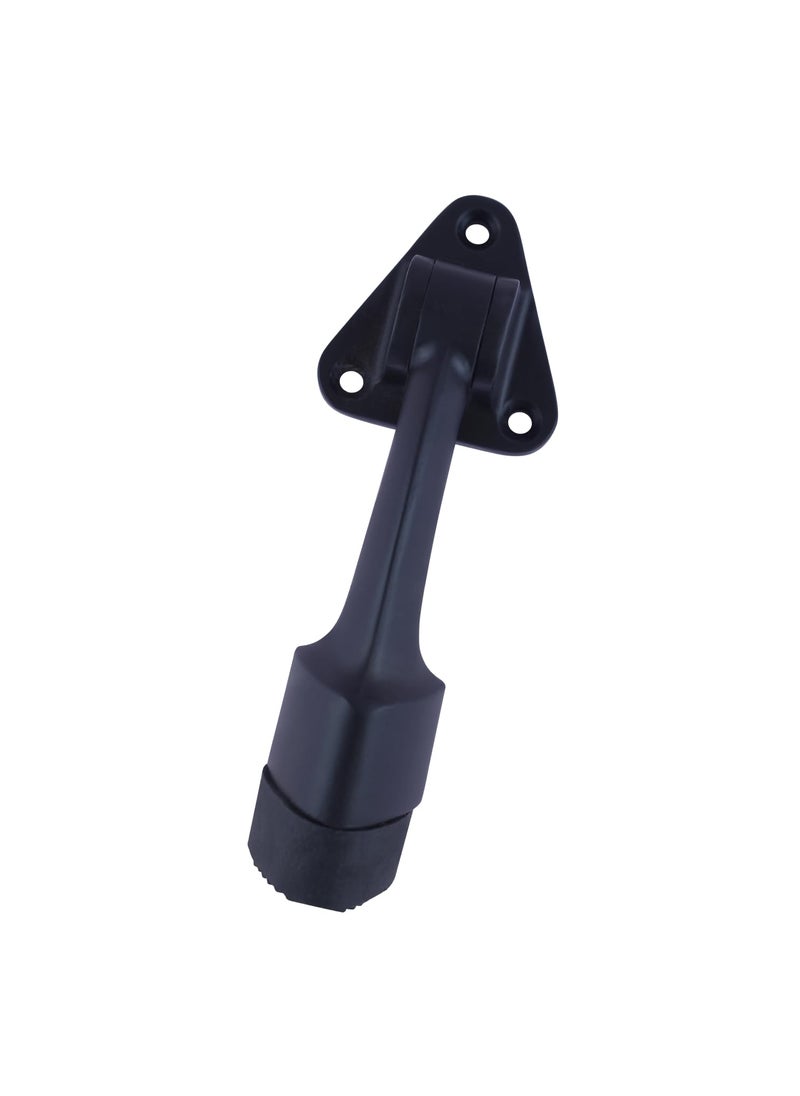 MALAIKAH Malaikah Triangle Stopper Black Gate for Gate with Rubber Grip 5Inch for Wooden Door Door Mounted Pack of 8  - Image 2