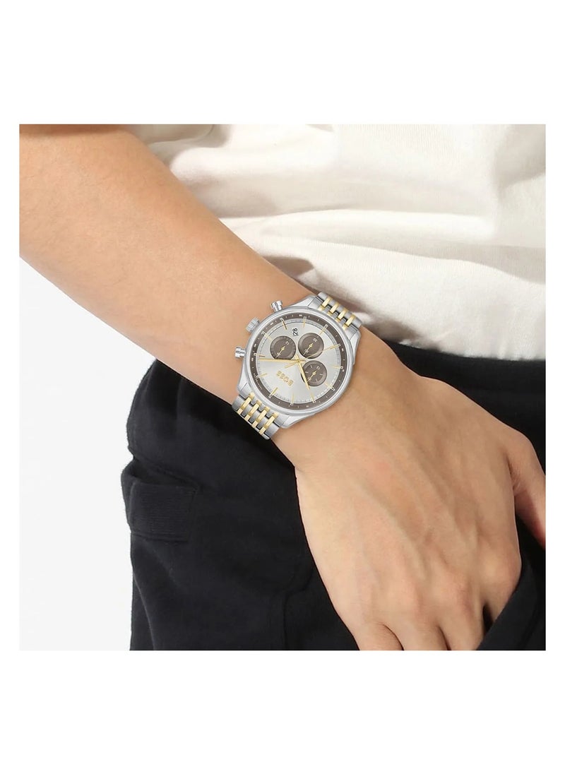 HUGO BOSS Men's Chronograph Round Stainless Steel Wrist Watch 1514053 - 45 mm  - Image 4