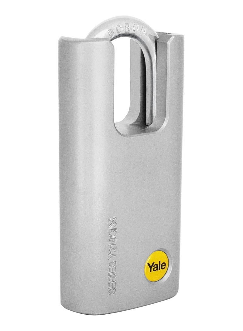 Yale Y210 Steel Padlock 51mm Closed Shackle  High Security Boron Shackle, Chrome Plated Y210/51/127/1  - Image 3