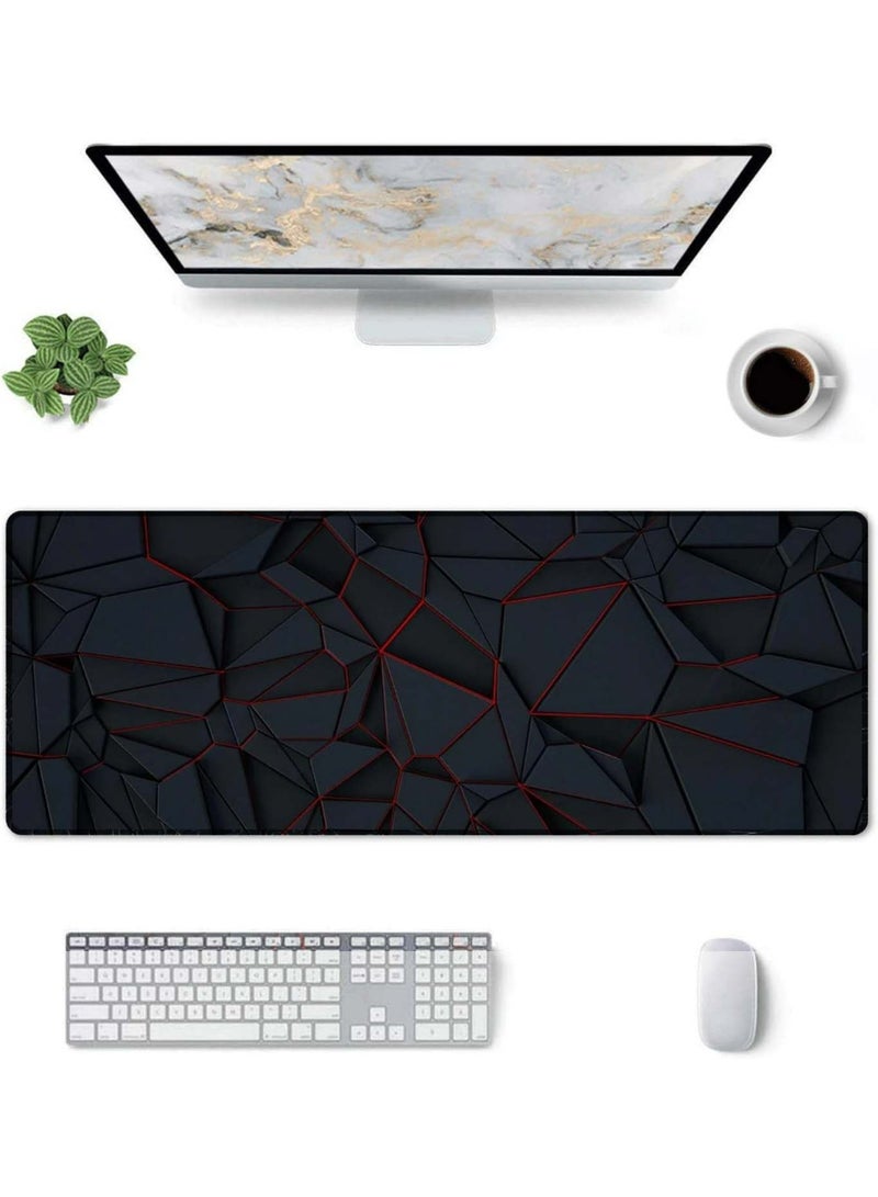 Gaming Laptop Mouse Pad Gaming Mouse Pad Big Desk Pads PC Keyboard Non-Slip 800 * 300 * 3mm Thicker Supper Rubber Table Mat Mouse Pads Edges Design for mouse and keyboard,gaming home and working office - Image 1