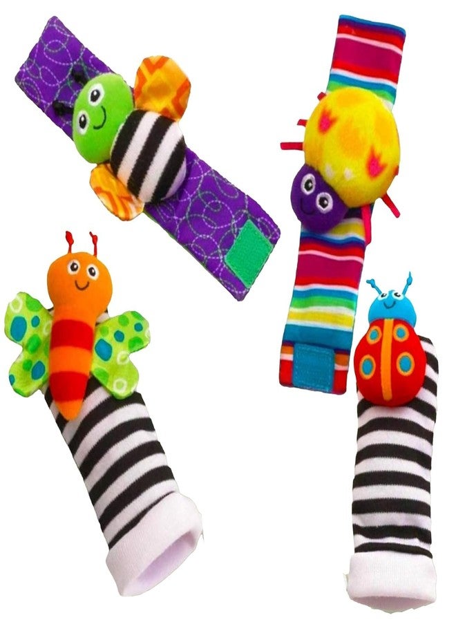 KRYLAR Cotton Wrist Rattle Foot and Hand Finder Socks Set for Baby Soft Sensory Development Toys for 0-36 Months Animal Sock Washable,skinfriendly,Non-Toxic,Ideal for Newborn Gift for Boys & Girls - Image 2