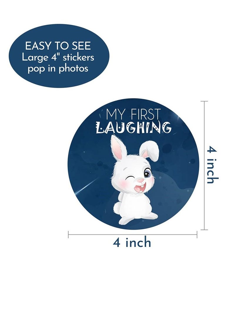 SYOSI Baby Monthly Stickers Animals Baby Milestone Stickers Jungle Newborn Stickers Month Stickers for Baby Boy Gender Neutral Unisex Newborn Monthly Milestones (Set of 32) - Image 2