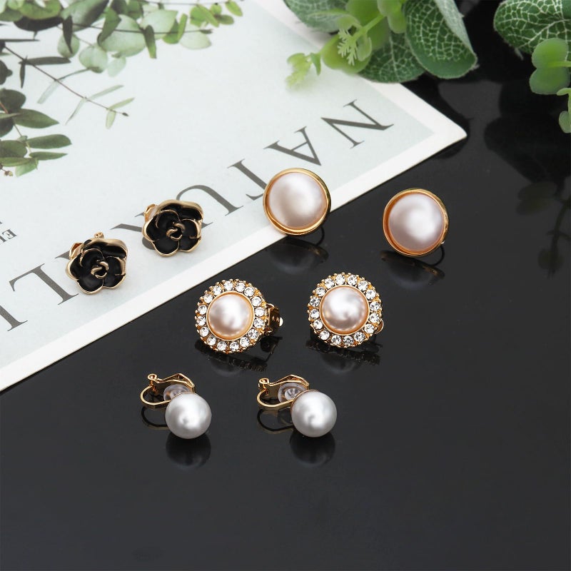 NEWITIN 16 Pairs Clip On Earrings for Women Cute Earring Charming Fashion Dangle Drop Earring Non Piercing Clip on Dangle Earrings for Women - Image 4