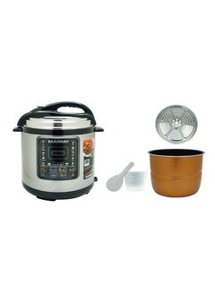 BASURRAH Electric pressure cooker 8 liters steel cover  - Image 1
