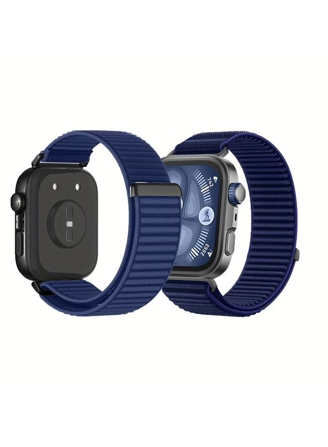Deep Blue Nylon Strap For Huawei Watch Fit 3 Lightweight Secure Fastening - Image 1