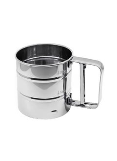 HOMEDRIP Baking Stainless Steel Shaker Sieve Cup Manual Flour Sifter with Measuring Scale Mark for Flour Icing Sugar  - Image 1