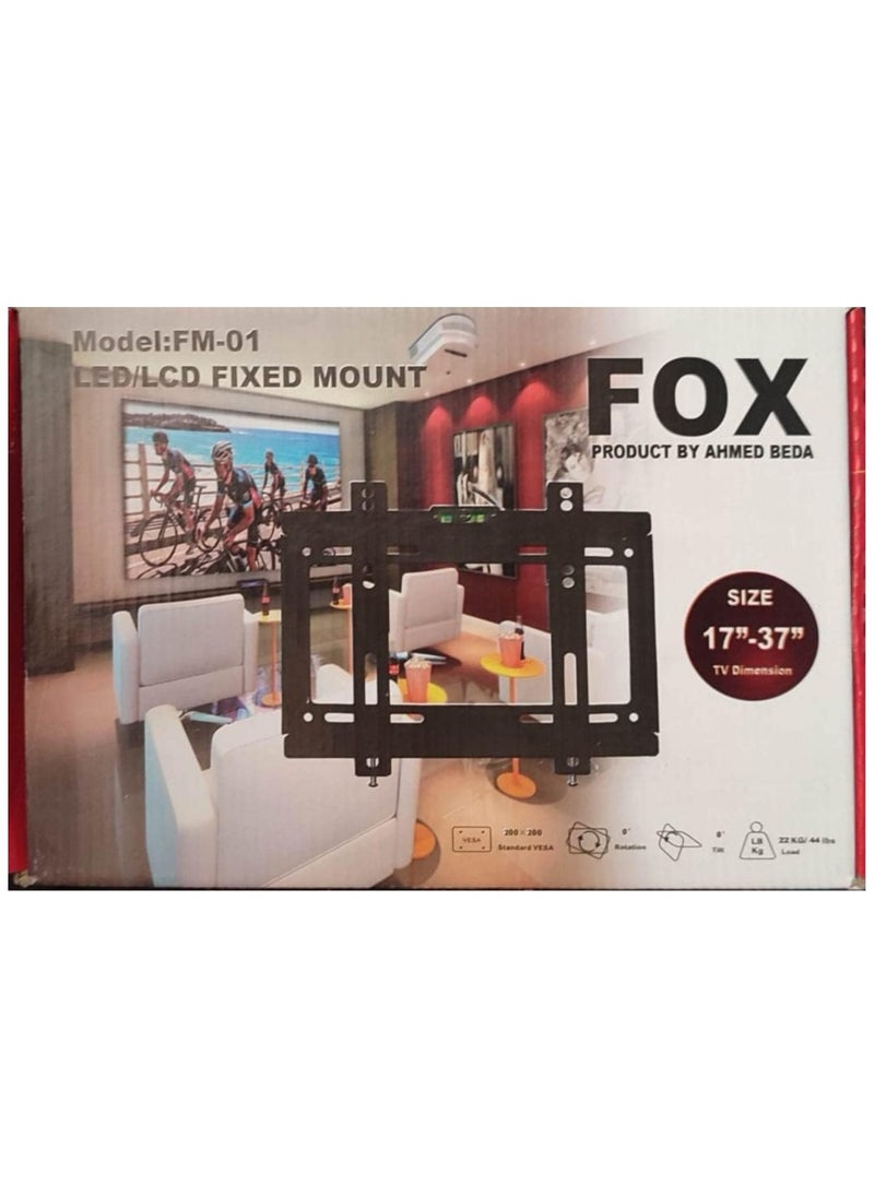 فوكس حامل تلفزيون حائطي FOX - يناسب شاشات من 17 إلى 37 بوصة - أسود  - Image 3